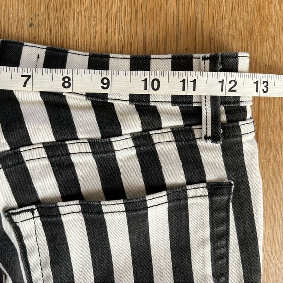 Nili Lotan Black & White Striped Jeans SZ 24 - Picture 7 of 10
